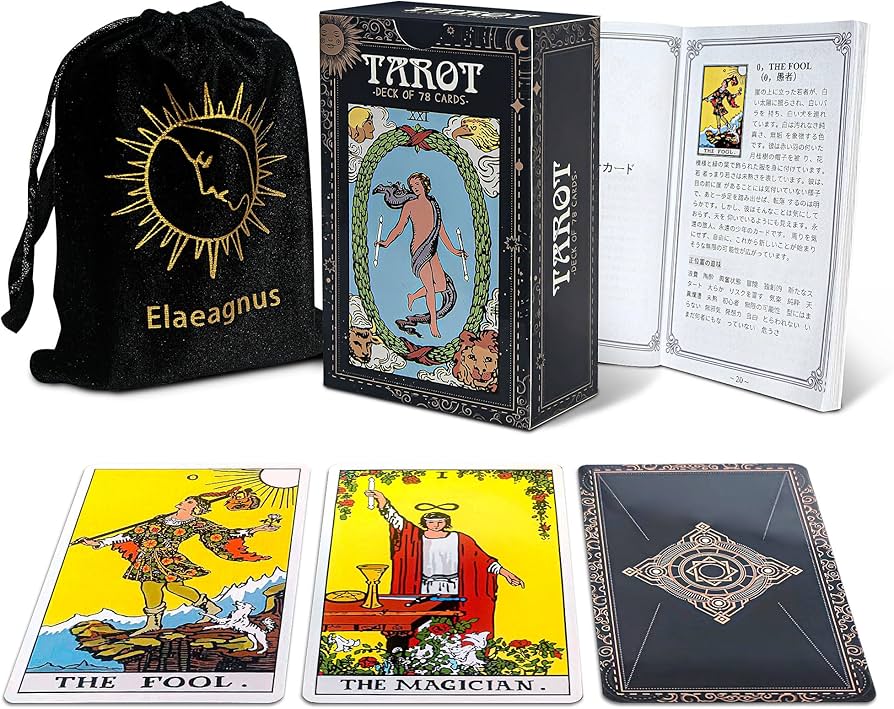 Amazon.co.jp: Elaeagnus タロットカード 初心者向け 78枚 ウェイト版