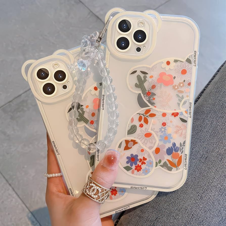 Amazon.com: IAIYOXI for iPhone 8 Plus Case with Cute Flowers Bear