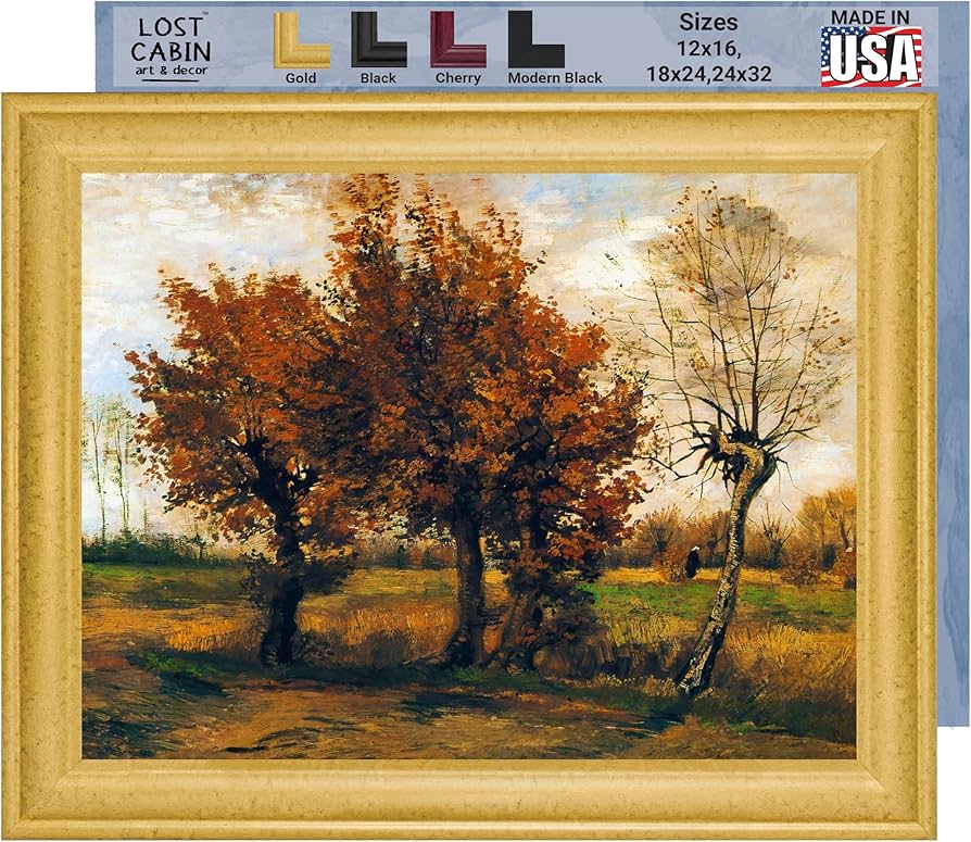 Amazon.co.jp: ヴィンセント・ヴァン・ゴッホ作ロストキャビン秋の風景