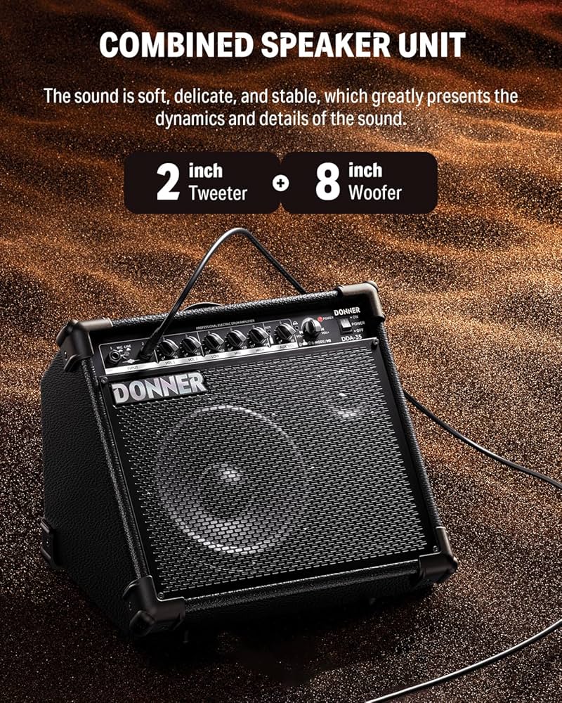 Amazon.com: Donner 35-Watt Electronic Drum Amplifier DA-35, 2x8