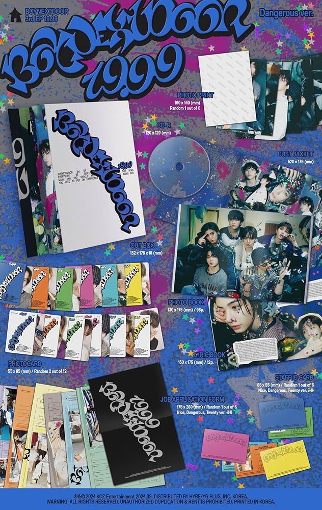 Amazon.com: BOYNEXTDOOR Album - 19.99 Nice + Dangerous + Twenty