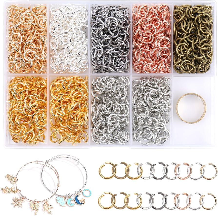 Amazon.com: Gmma 8 mm Jump Rings for Jewelry Making 7 Colors 1200