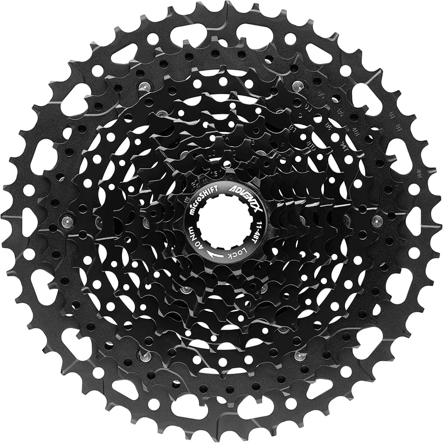microSHIFT Advent X Cassette - 10 Speed 11-48t Black Alloy Spider