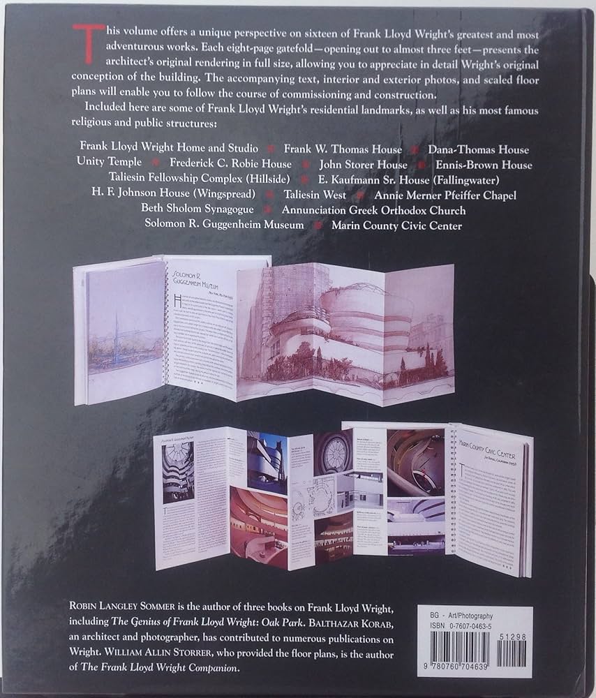Frank Lloyd Wright: A gatefold portfolio: Sommer, Robin Langley