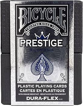 Amazon.com: Bicycle Prestige Waterproof Plastic Playing Cards, Red