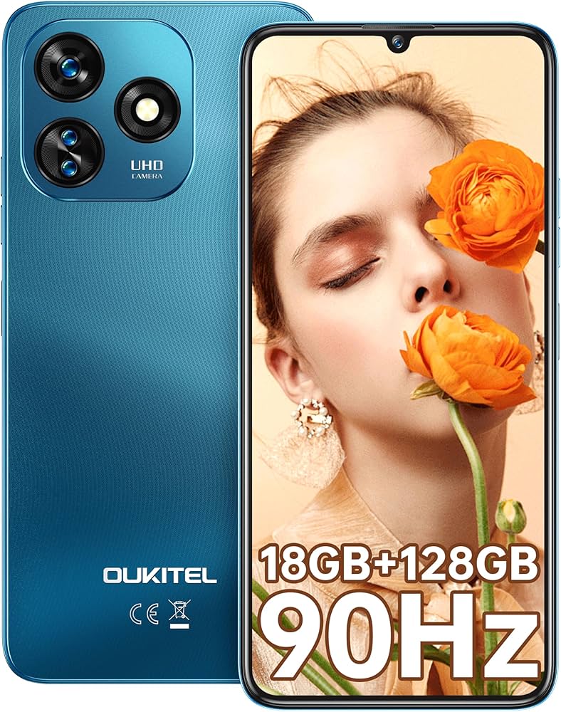 Amazon | OUKITEL C51 スマートフォン 本体 SIMフリー18GB RAM+128GB