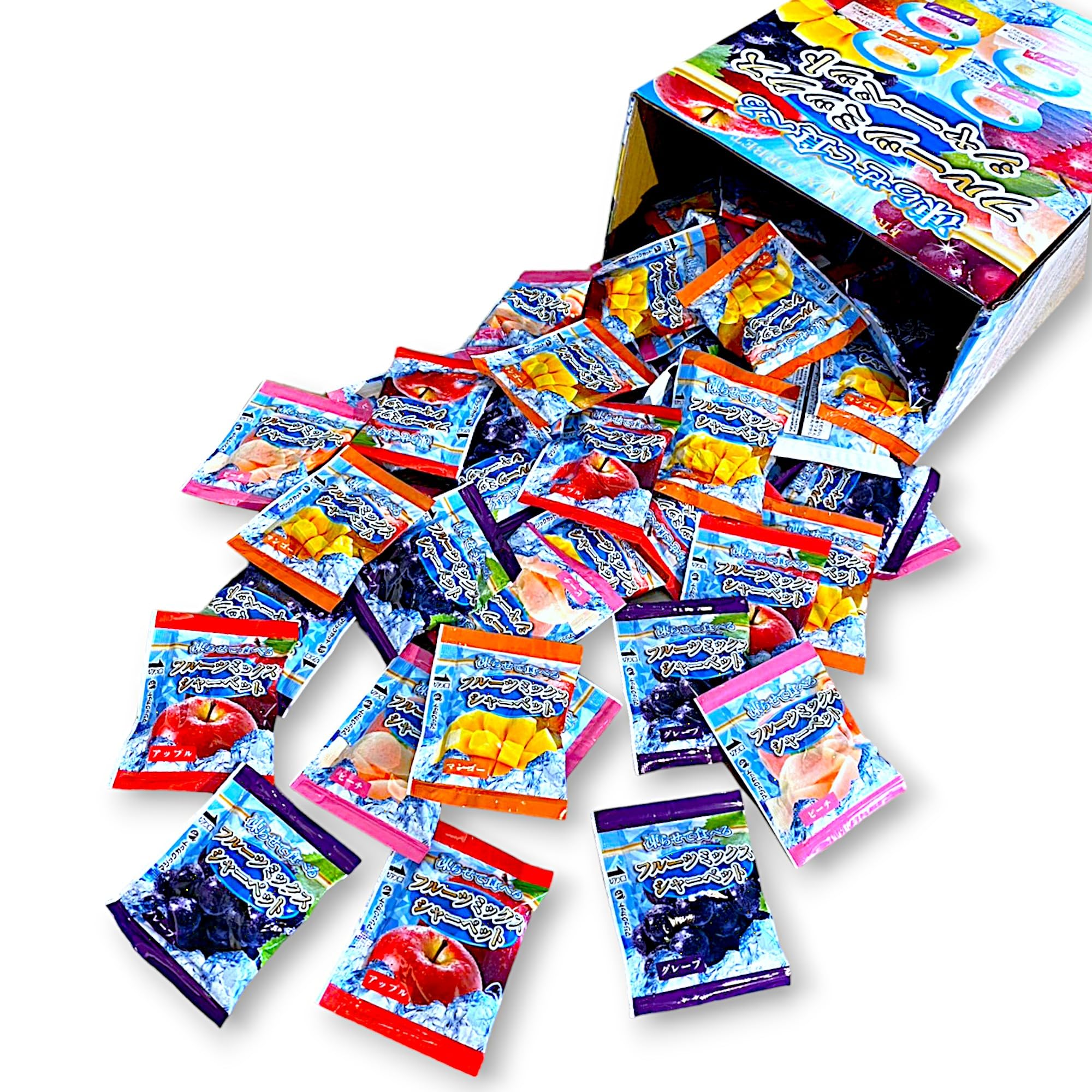 Amazon.co.jp: 【凍らせて食べる】フルーツミックス シャーベット 40袋