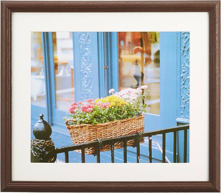 Amazon | FUJICOLOR 額縁 YM-3 BR 4切 木製 ブラウン 63355 | 額縁