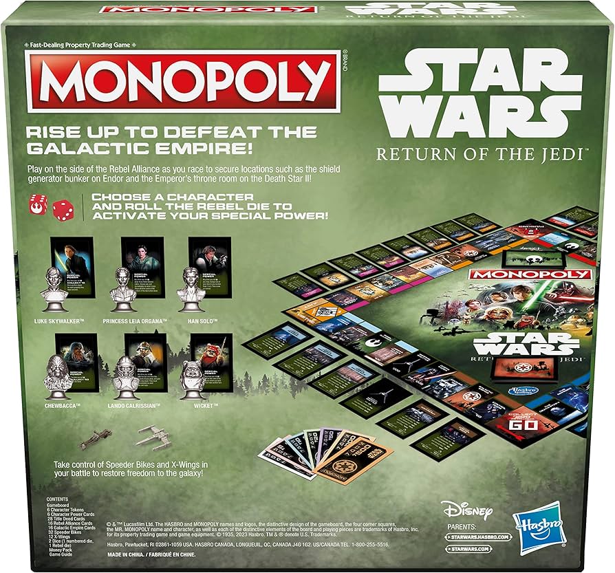 Monopoly Star Wars Return of The Jedi Board Game for 2-4 Players