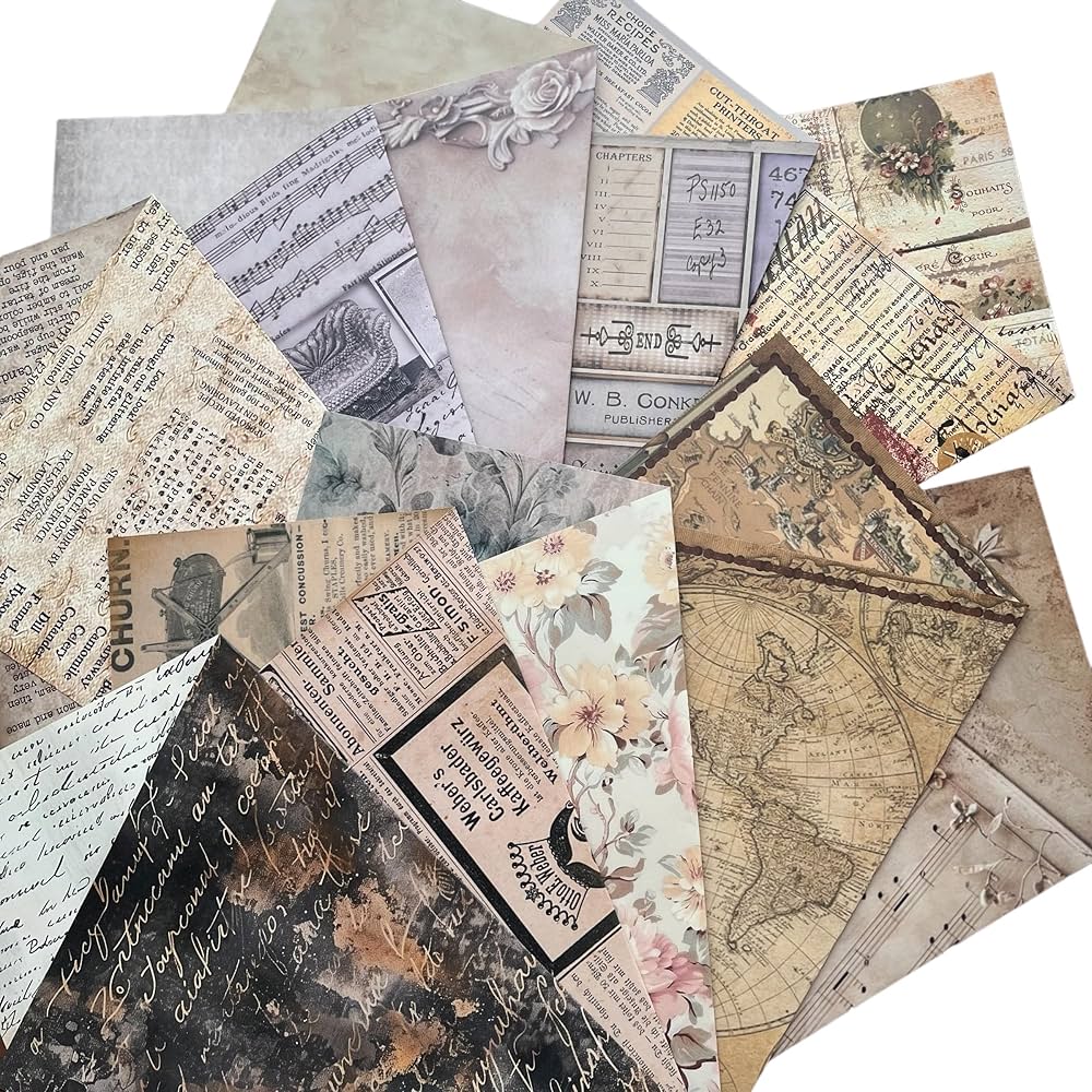 Amazon | TOHYAN A4 両面デザインペーパー アンティークレトロ柄 上質