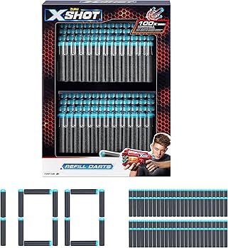 X-SHOT -100pack Refill Darts In Window Box (5639) : Amazon.co.uk
