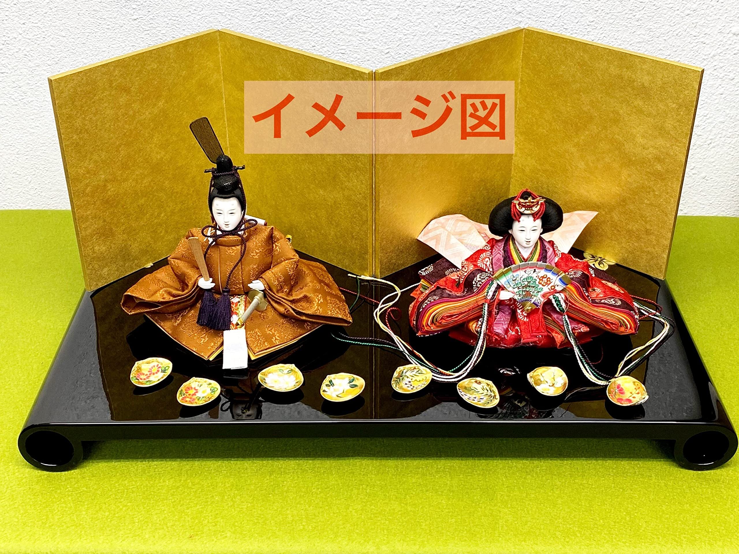 Amazon | 貝合わせ◇純金箔◇紅梅白梅◇小-2【雛人形】【雛道具