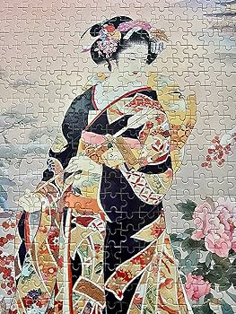 Amazon.com: Funnybox Golden Kimono Beauty Paintings by Haruyo