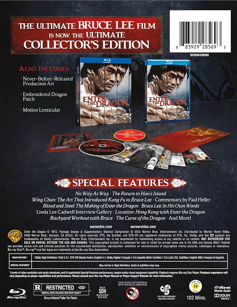 Amazon.com: Enter the Dragon (40th Anniversary Edition) [Blu-ray