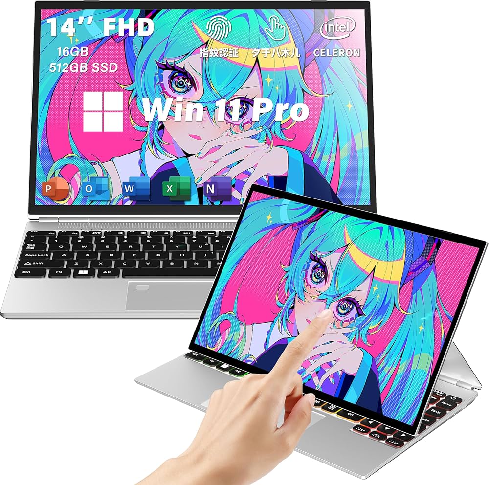 Amazon.co.jp: 薄型軽量4in1ノートパソコン タッチパネル【Win 11搭載