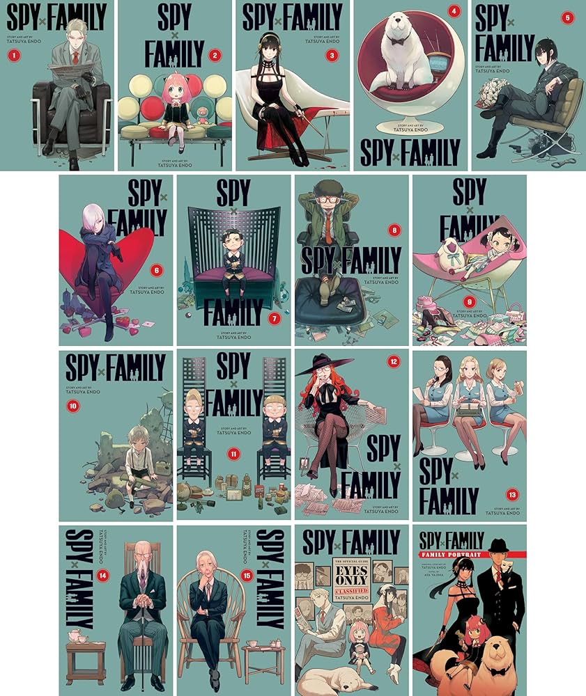 Spy x Family Complete 17 Book Series (Vol. 1-15 + Official Guide +