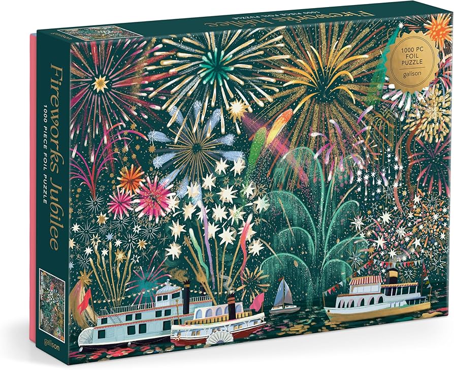 Amazon.com: Galison Fireworks Jubilee – 1000 Piece Foil Jigsaw