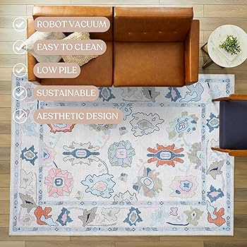 Amazon.com: Fame Living Cream Oushak Rug, Modern, Vintage, Turkish