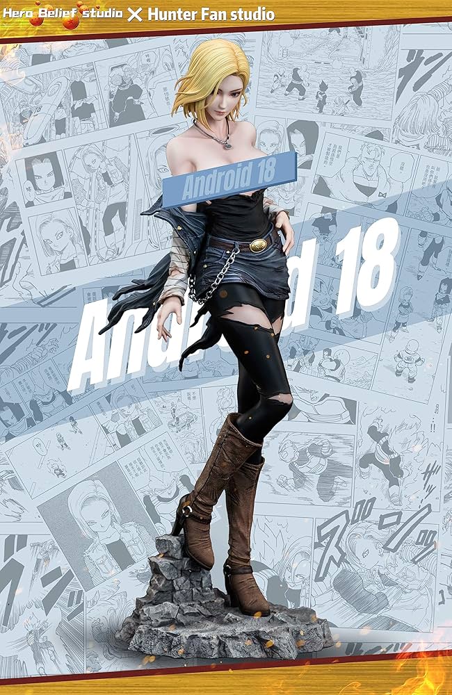 Amazon.co.jp: 人造人間18号 フィギュア 1/4スケール 塗装済み完成品