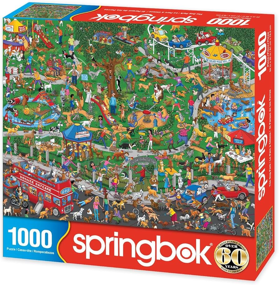 Amazon.com: Springbok The Dog Park 1000 Piece Jigsaw Puzzle for