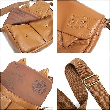 Amazon | [わちふぃーるど] 猫のダヤン ダヤン 本革 猫耳レザーミニ