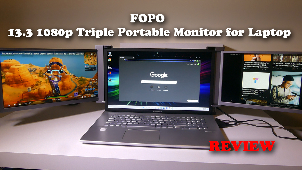 Watch FOPO S16 13.3 1080p Triple Portable Monitor REVIEW.mp4 on