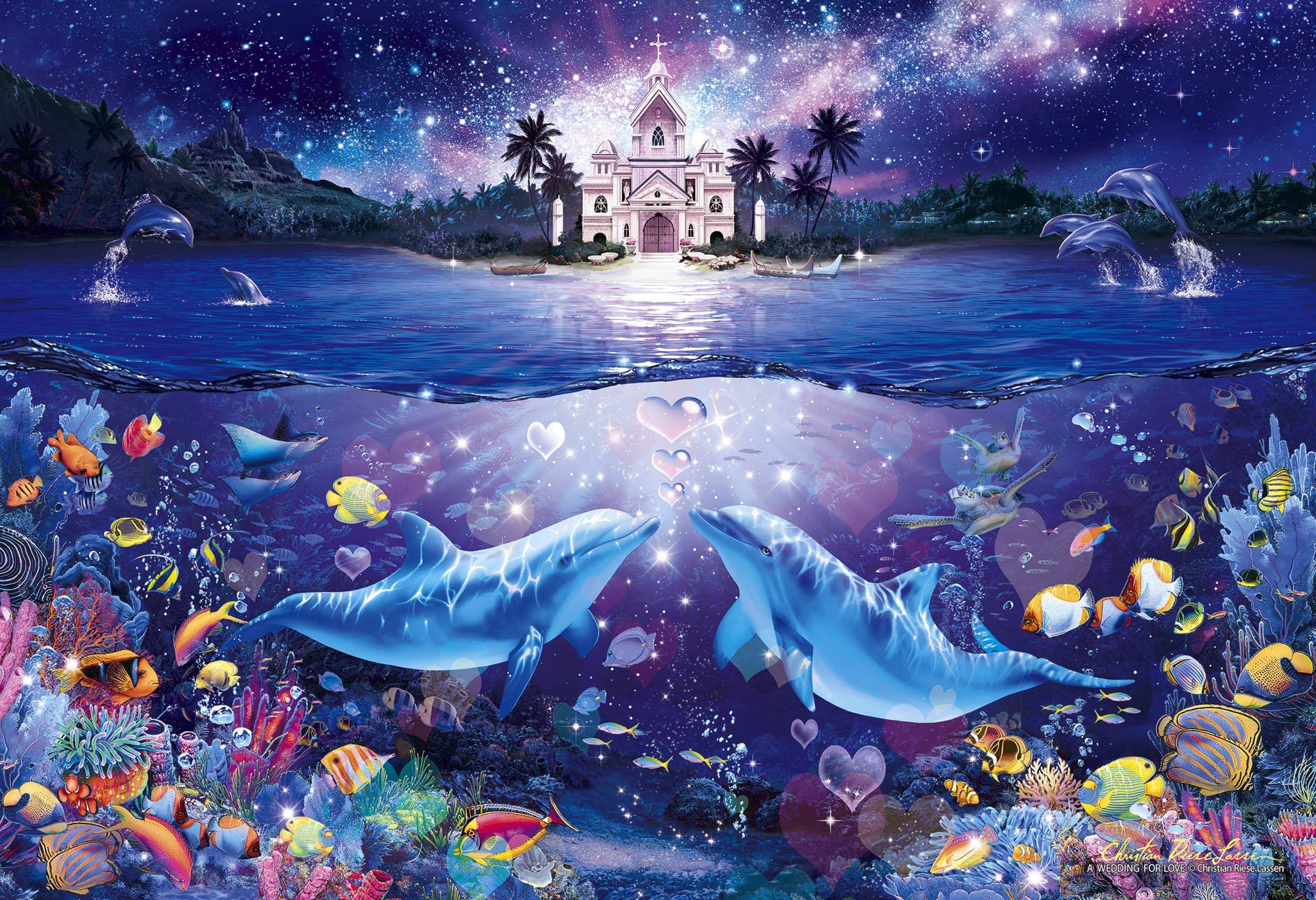 Amazon | 450ピース ジグソーパズル ラッセン ウェディング フォー