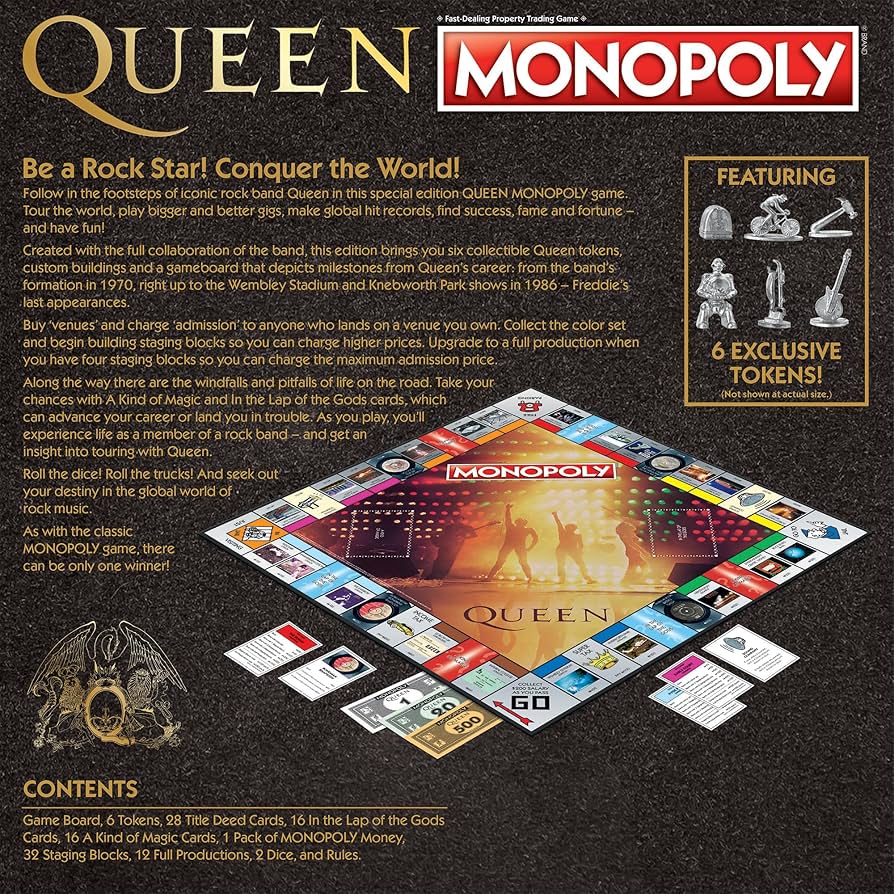Amazon.com: Monopoly Queen | Collectible Monopoly Game Featuring