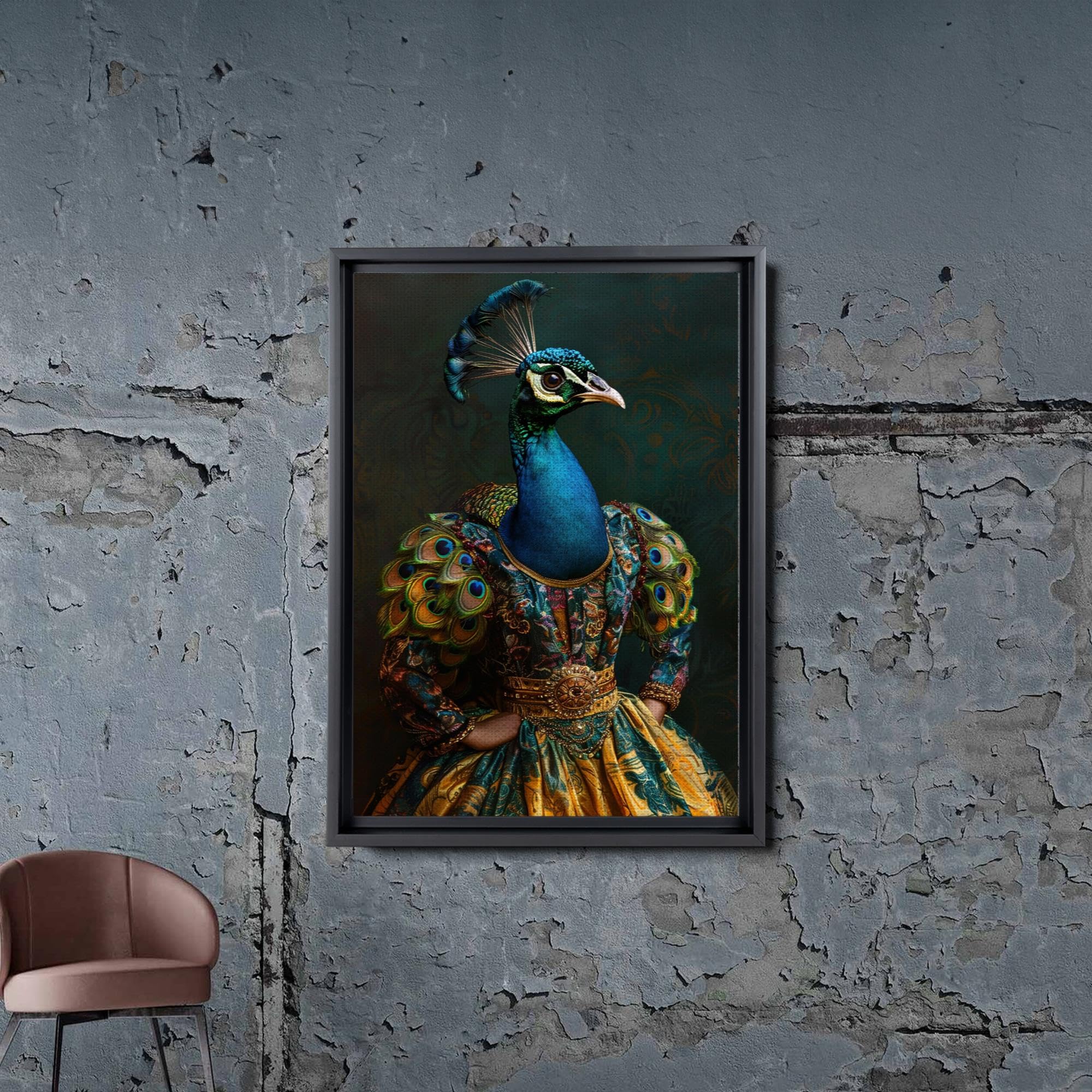 Amazon.com: Fabulous Peacock Portrait, Altered Vintage Peacock