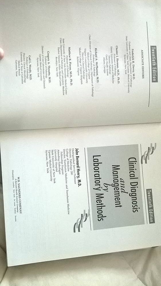 Amazon | Clinical Diagnosis and Management by Laboratory Methods