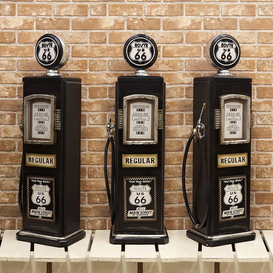 Amazon｜ROUTE66 ガスポンプ型 4段 キャビネット （Lサイズ 84cm
