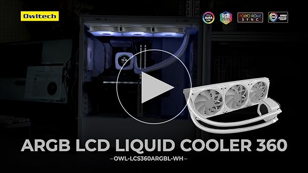 Amazon.co.jp: オウルテック 水冷CPUクーラー フルカラーLCD搭載 120mm
