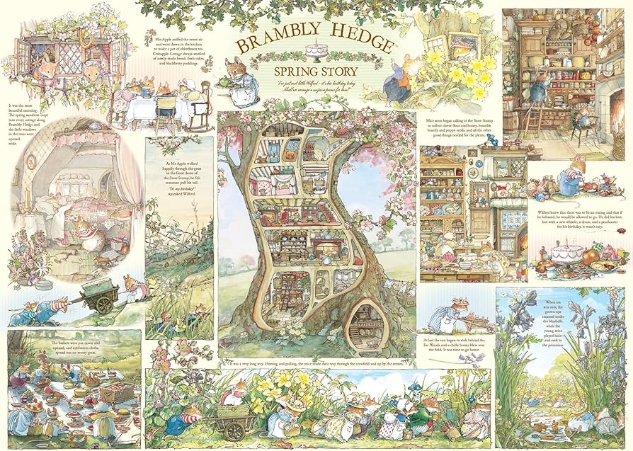 Amazon.com: Cobble Hill 1000 Piece Puzzle - Brambly Hedge Spring