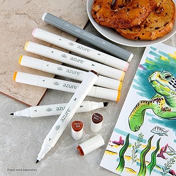 Amazon.com: Royal & Langnickel Azure, 7pc Dual-Tip, Alcohol Based