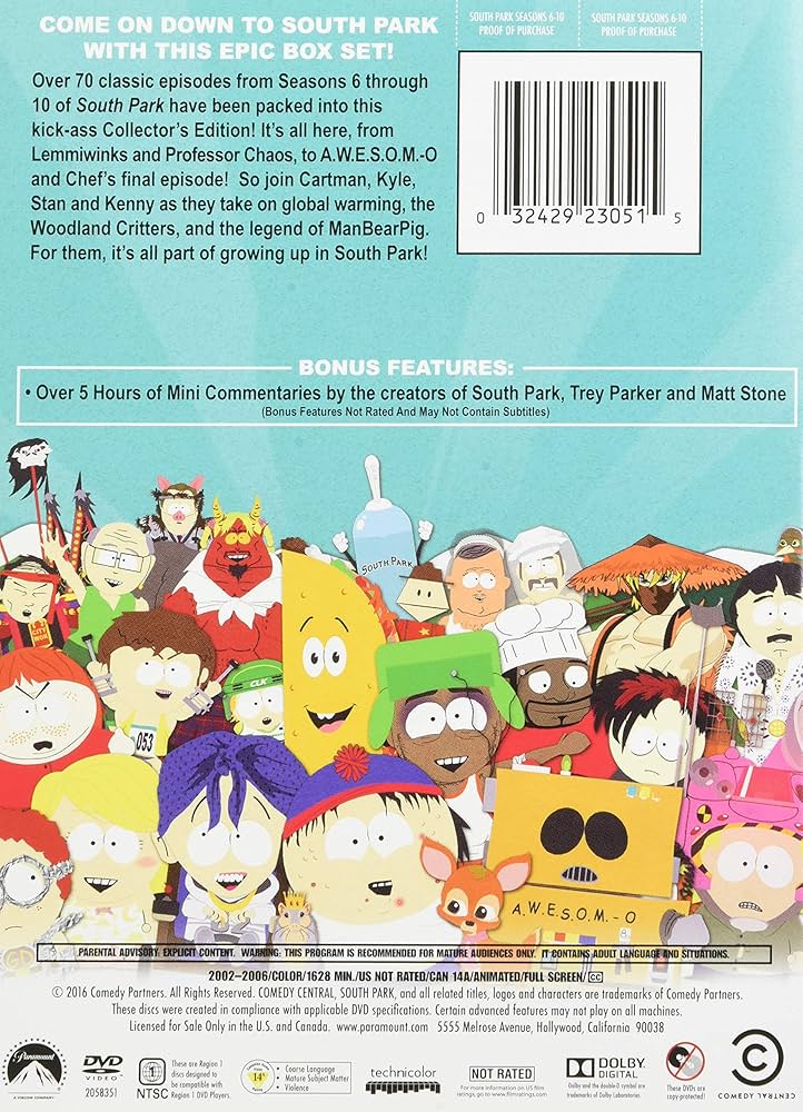 Amazon.com: South Park: Seasons 6-10 : Trey Parker: Movies & TV