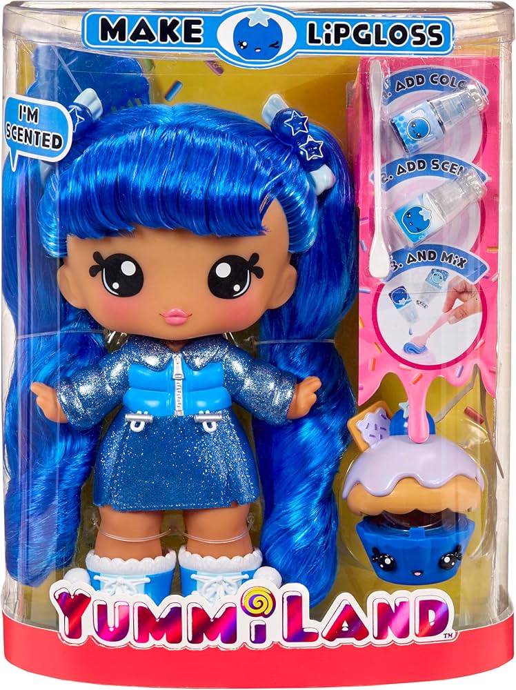 Amazon.com: Yummiland Large Doll + Lipgloss Pet- Rory Blueberry