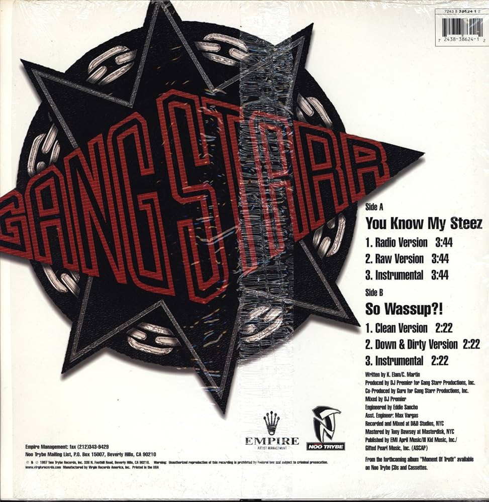 Gang Starr - You Know My Steez [Vinyl] - Amazon.com Music