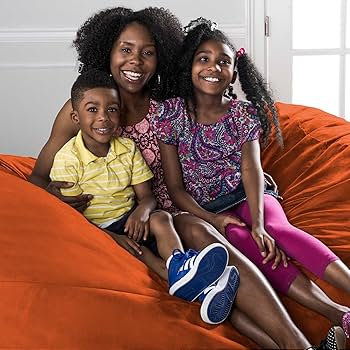 Amazon.com: Jaxx 7 Foot Giant Bean Bag Sofa, Mandarin : Home & Kitchen