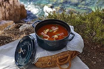 Amazon.com: Staub Cocotte Round 24 cm La Mer: Home & Kitchen