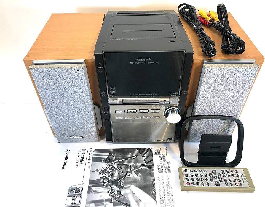 panasonicミニコンポSA-PM700MD リモコン取扱い説明書付き panasonic