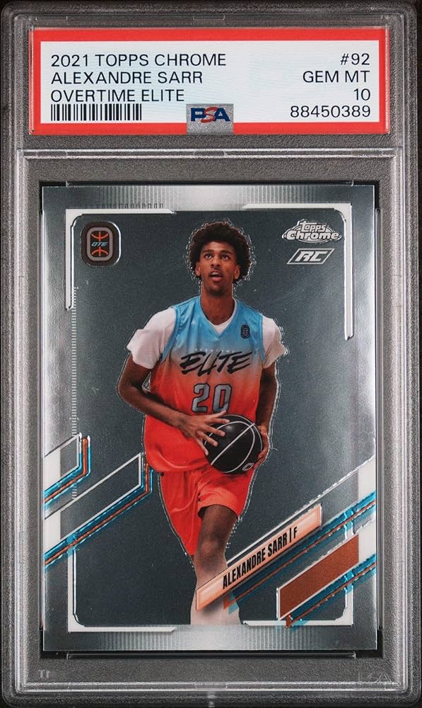 Amazon.com: Graded 2021 Topps Chrome Alexandre Sarr #92 Overtime
