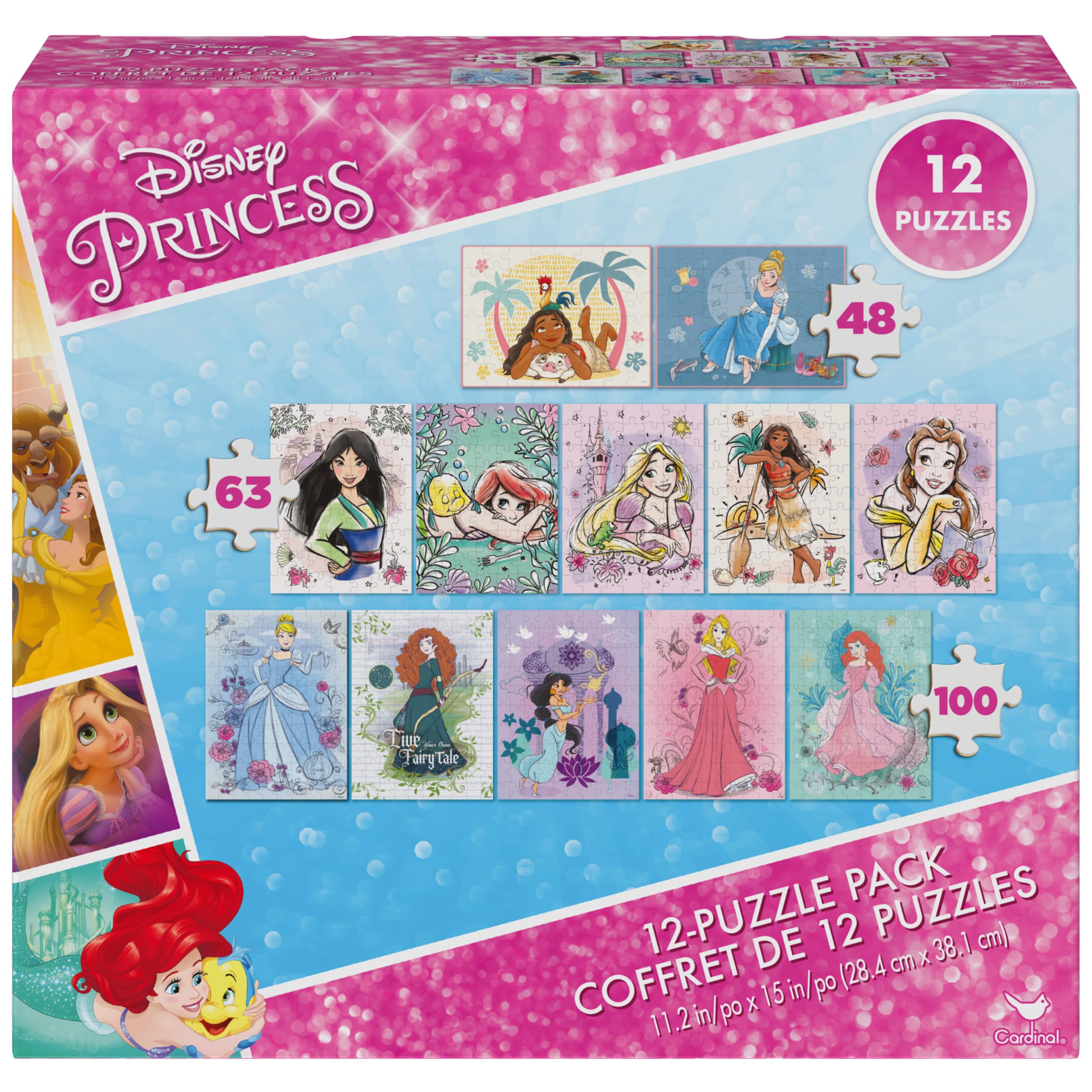 Amazon.com: Spin Master Games, Disney Princess 12-Puzzle Bundle