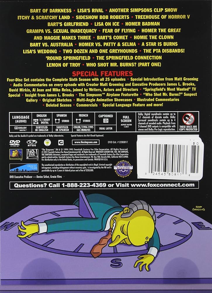 Amazon.com: The Simpsons: Season 6 : Nancy Cartwright, Harry