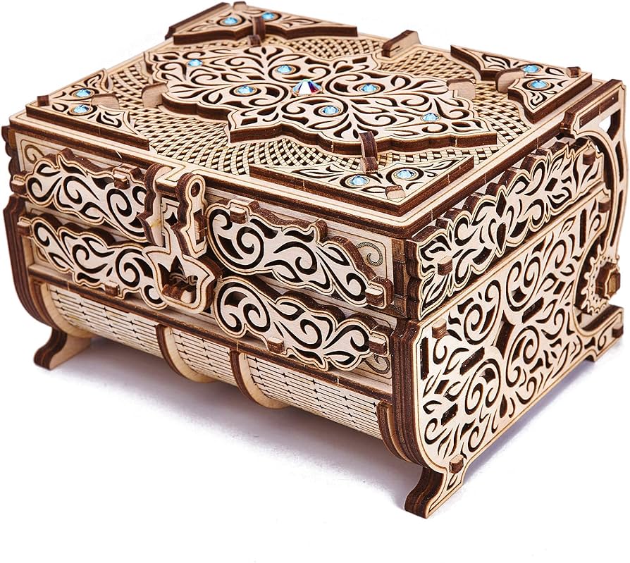 Amazon.com: Wood Trick Treasure Puzzle Box for Adults - 3D Wooden