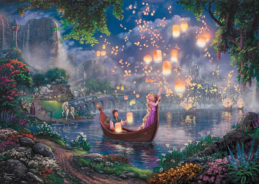 Amazon.com: Schmidt Spiele 59480 Disney Rapunzel Thomas Kinkade