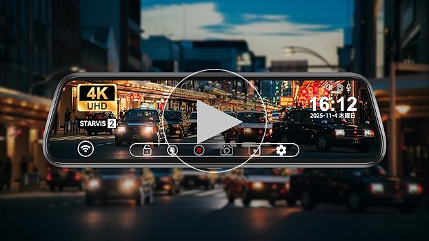 Amazon.co.jp: 【2026最新 ミラー型ドラレコ】 NZACE 純正交換ミラー型