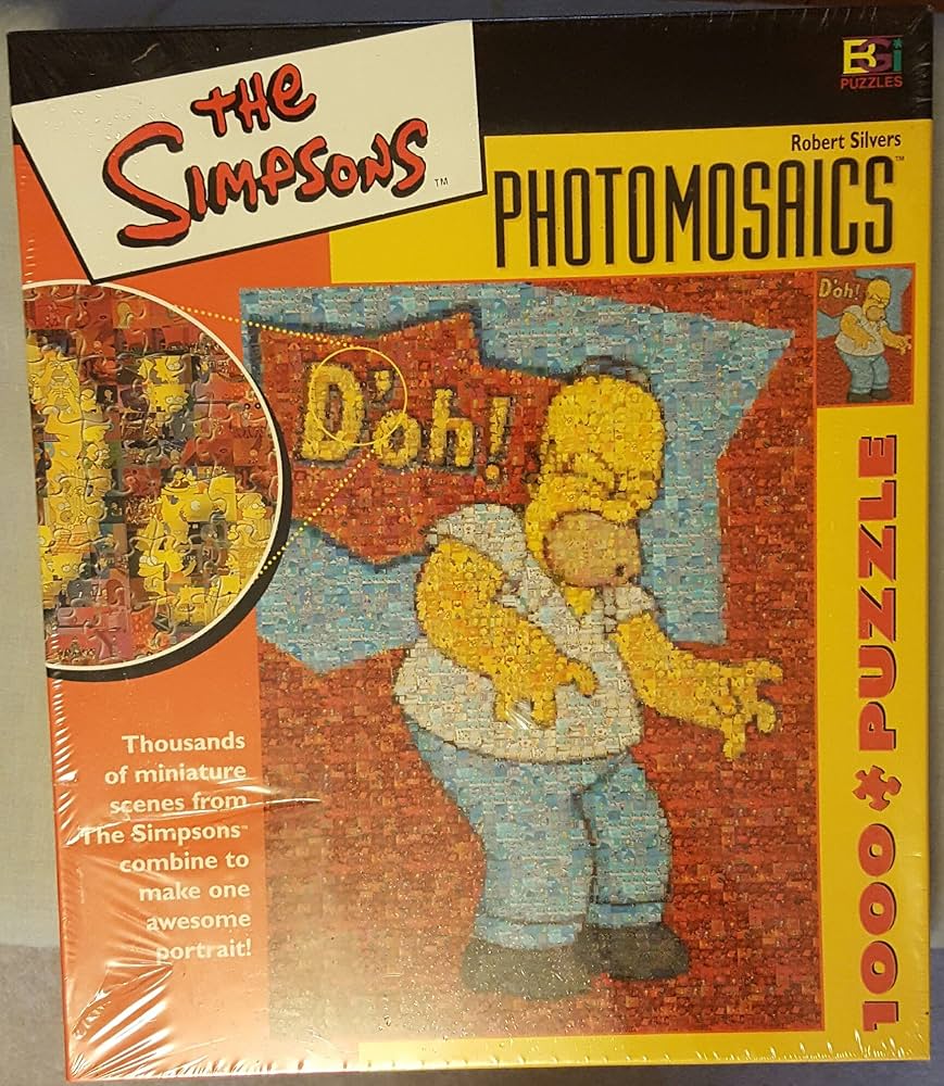 Amazon.com: The Simpsons Photomosaics 1000 Piece Puzzle Homer D'oh