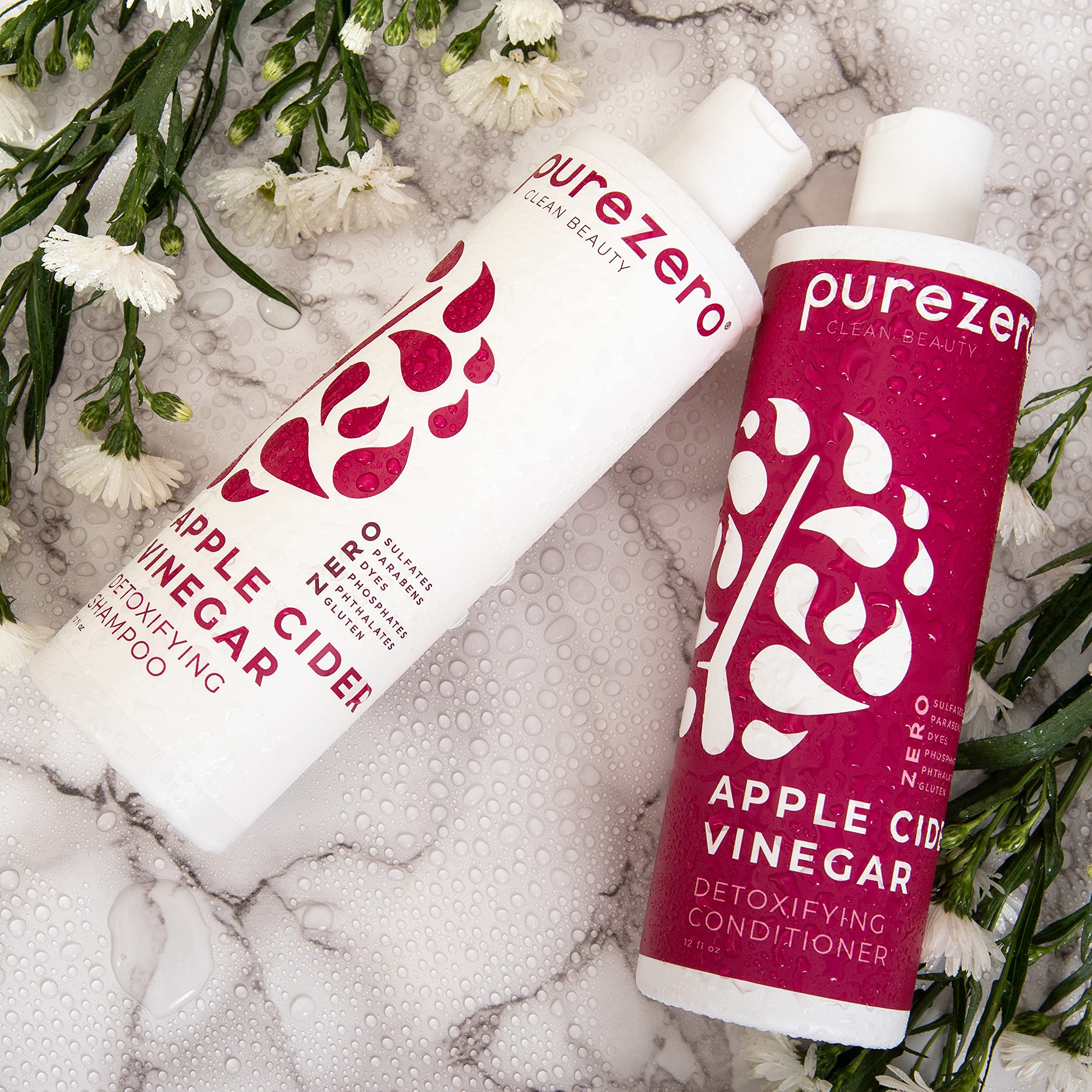 Amazon.com : Purezero Apple Cider Vinegar Detoxifying Shampoo, 12