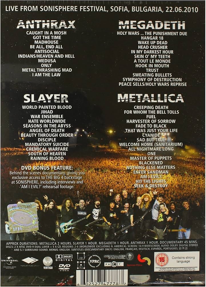 Amazon.com: Big Four: Live from Sonisphere: Super Deluxe