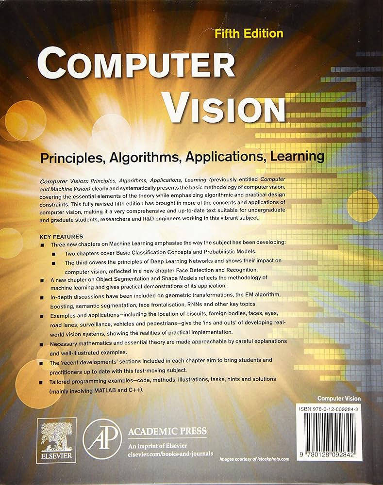 Computer Vision: Principles, Algorithms, Applications, Learning